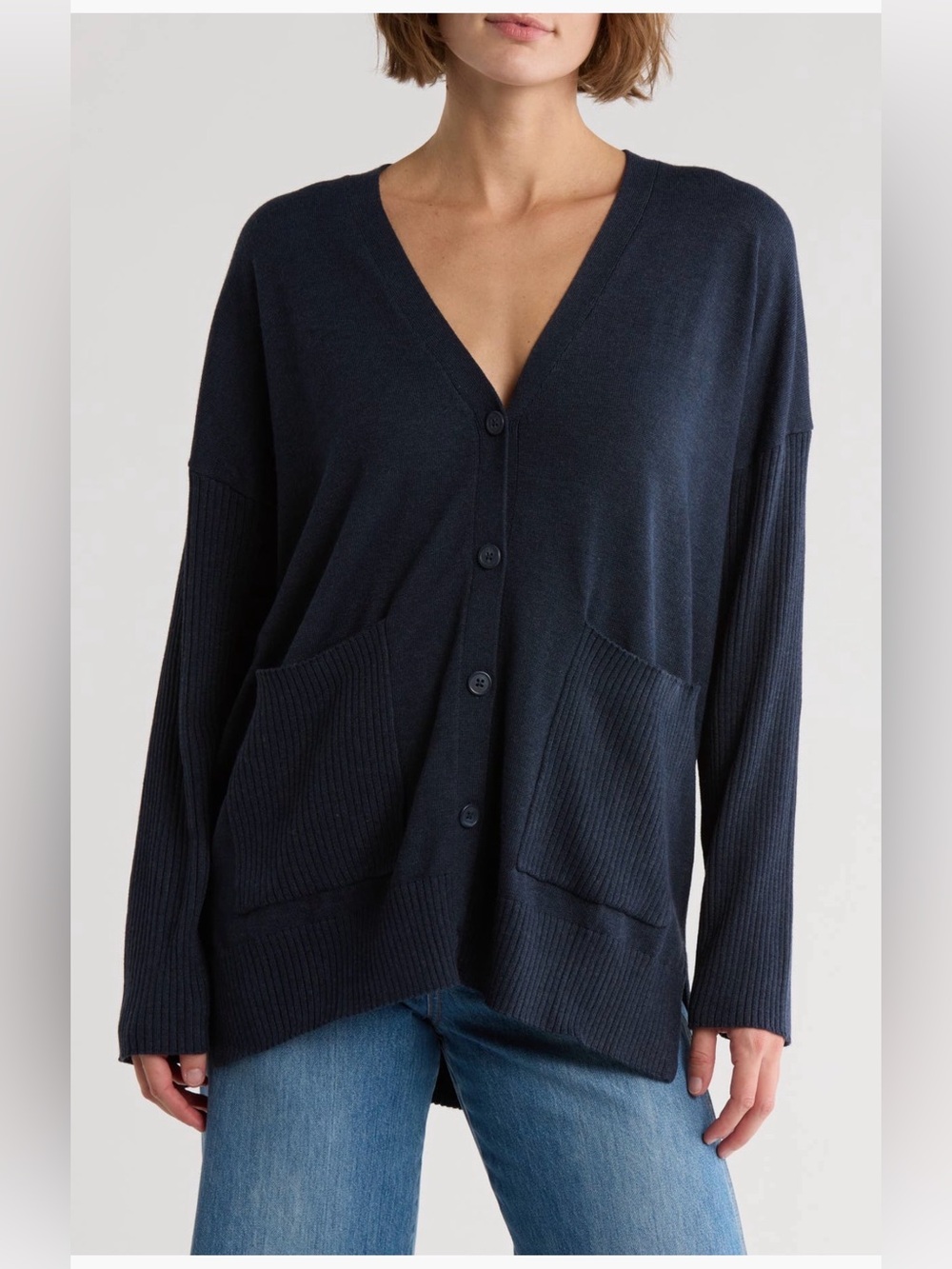 NWT Splendid Oversize Ribbed Mixed Stitch Cardigan